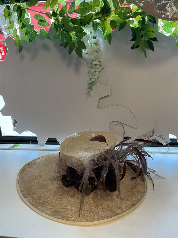 No brand Hat Cream&Brown 8968MK