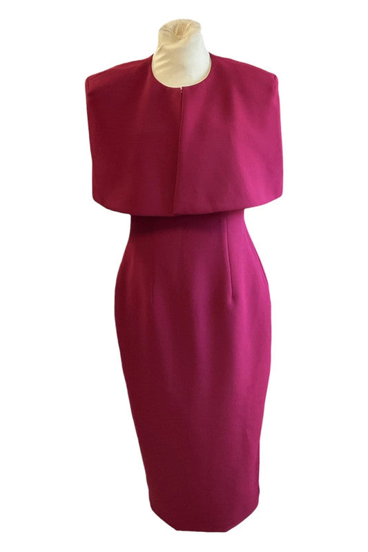 Club L dress two pieces burgundy size 10 9705 TWA
