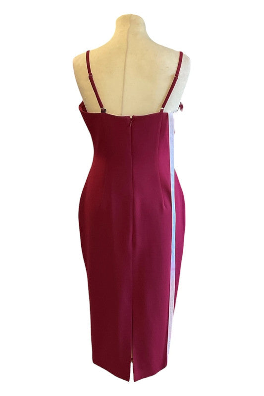 Club L dress two pieces burgundy size 10 9705 TWA