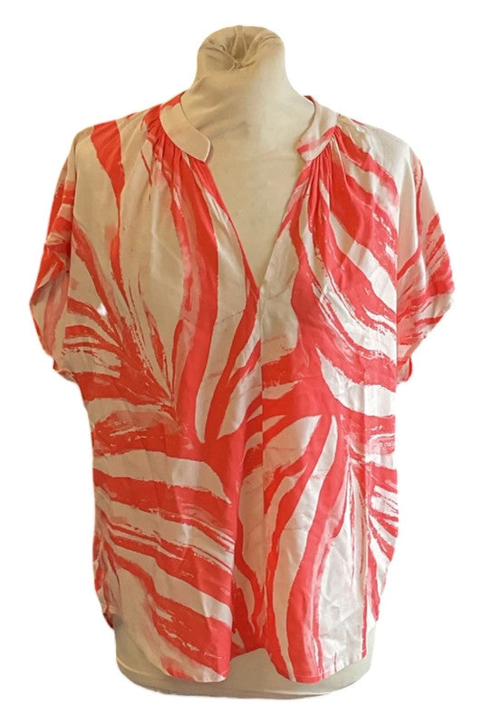Soaked Top orange print size M 9728MOD