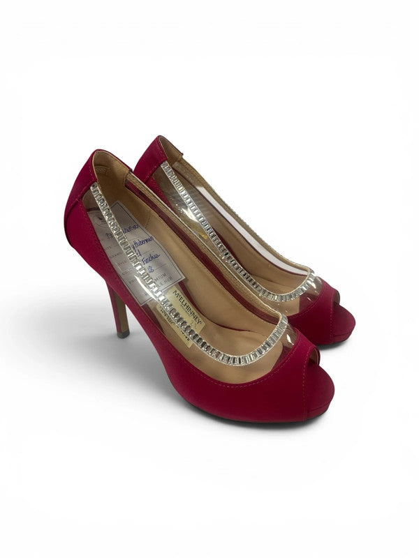 NEW!!Amy Huberman Fuschia Glam Heels Sz 37/4 9733BC