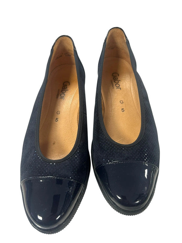 Gabor comfort shoe Navy suede Sz 5 9735BC