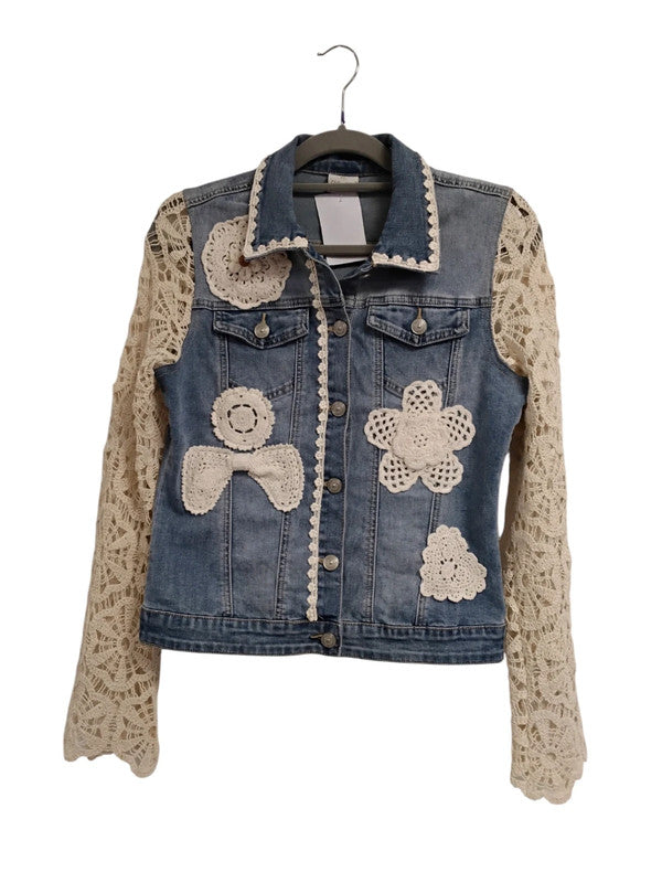 Zac&Zoe Denim & Lace Jacket  Sz S 9739MG