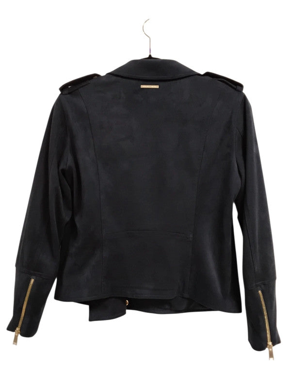 Armani Exchnge Biker jacket navy blue suede Sz S 9744MG