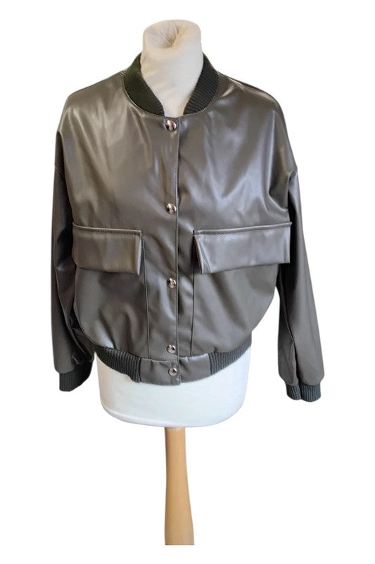 Made in Italy Jacket Sz S Khaki 9714CM