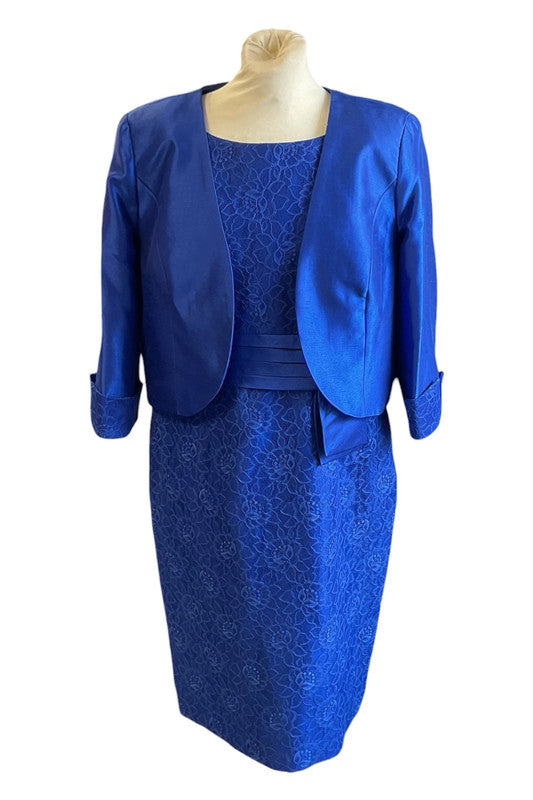 Zeila MOB dress 2 piece royal blue lace size 46/18 9731LB