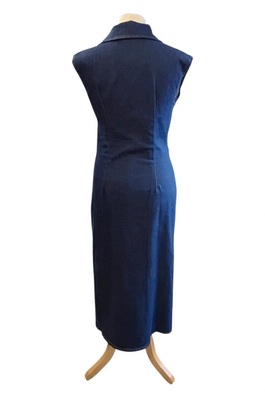 Insta Girl Dress Blue Denim Sz S (one) 9741MG