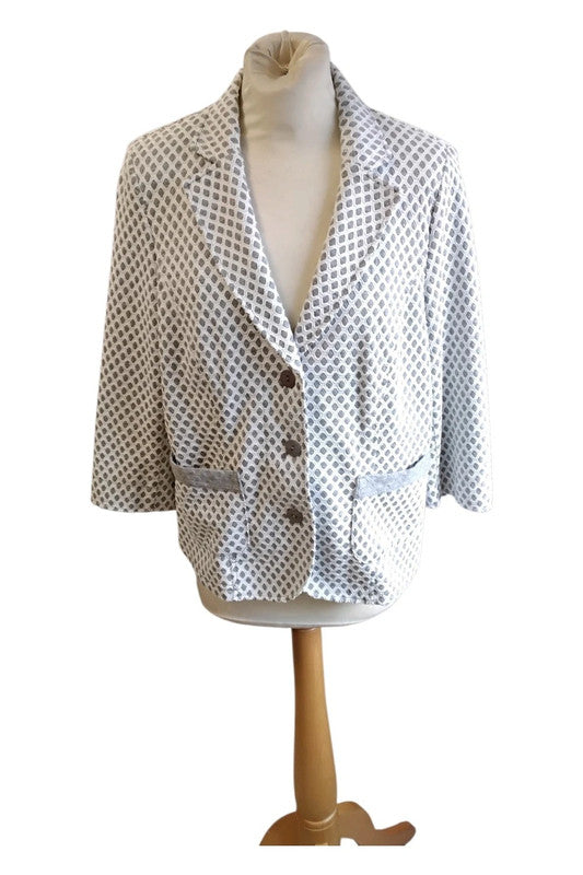 Steilmann Blazer Grey&White Sz 14 9750MMH