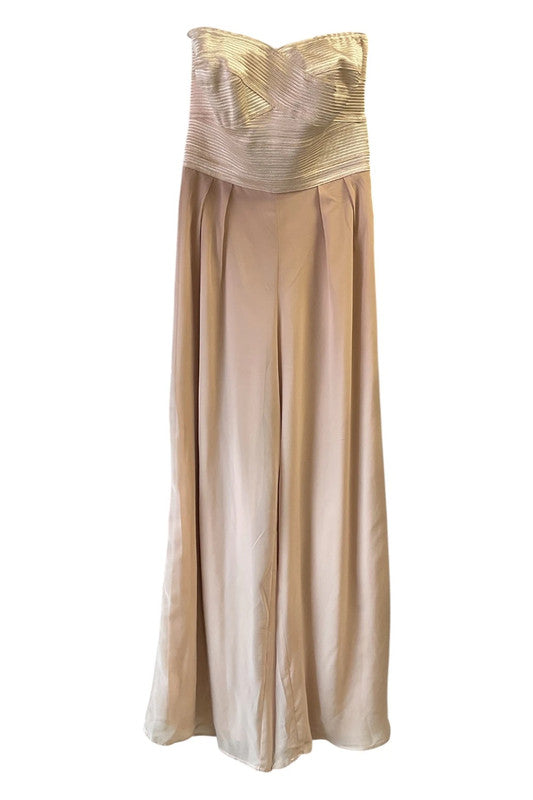 AffeYESonme Formal jumpsuit beige, gold maxi size S 9764CM