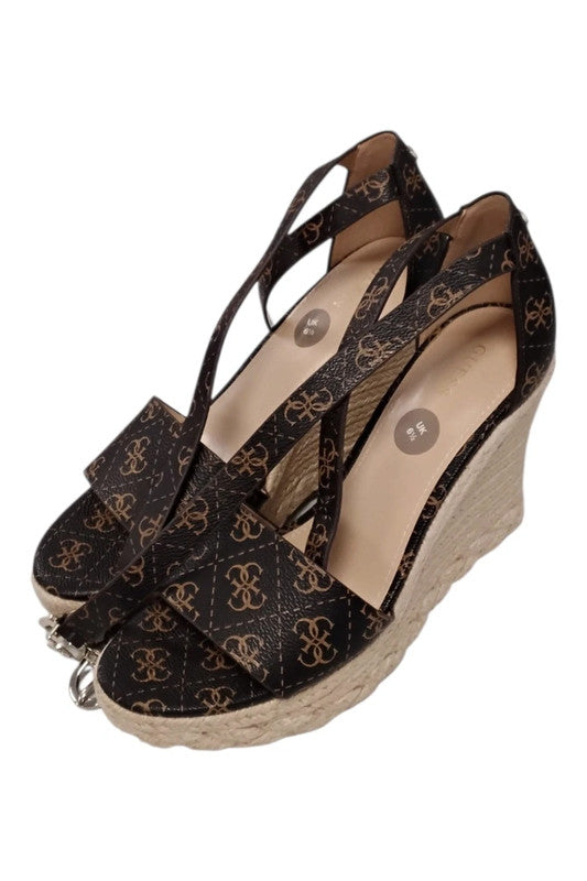 Guess Sandals Brown&Beige Sz 6,5/40 9770DEK