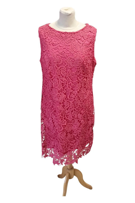 Wallis Dress Red Lace Sz 16 9756RKE