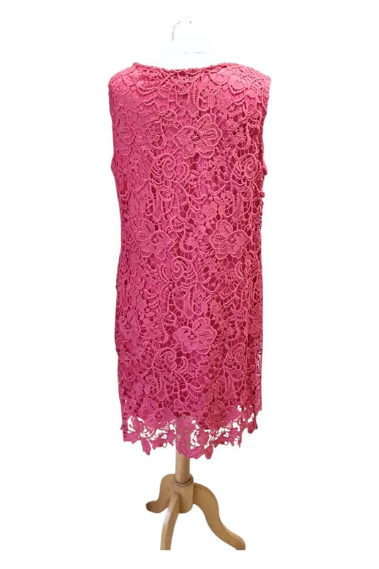 Wallis Dress Red Lace Sz 16 9756RKE