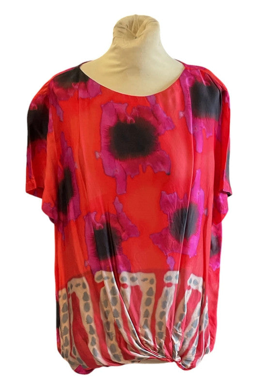 Peruzzi Top multi with short sleeves size 42 9776GD