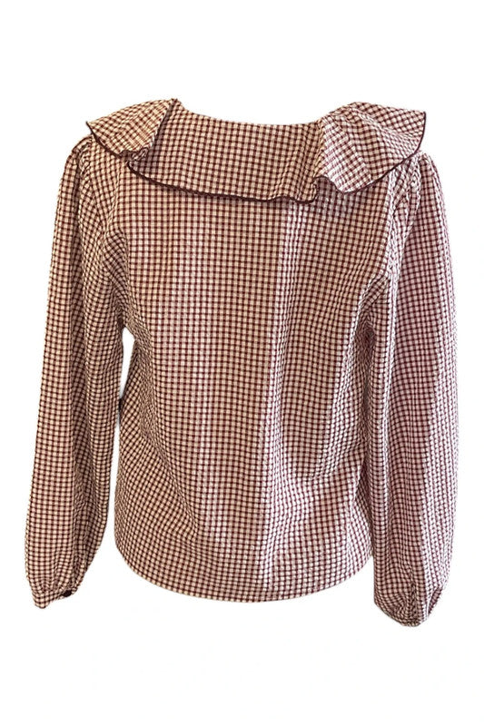 Zara Top brown & white size XS 9775GD