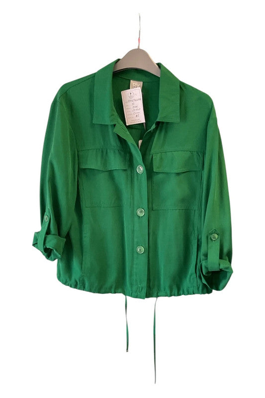 Jacket green with buttons size 38 9774GD