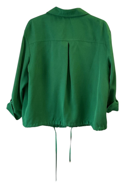 Jacket green with buttons size 38 9774GD