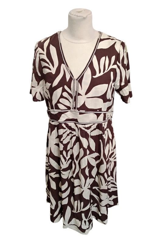 Garcia Dress Bpown&Beige Sz S 9772GD