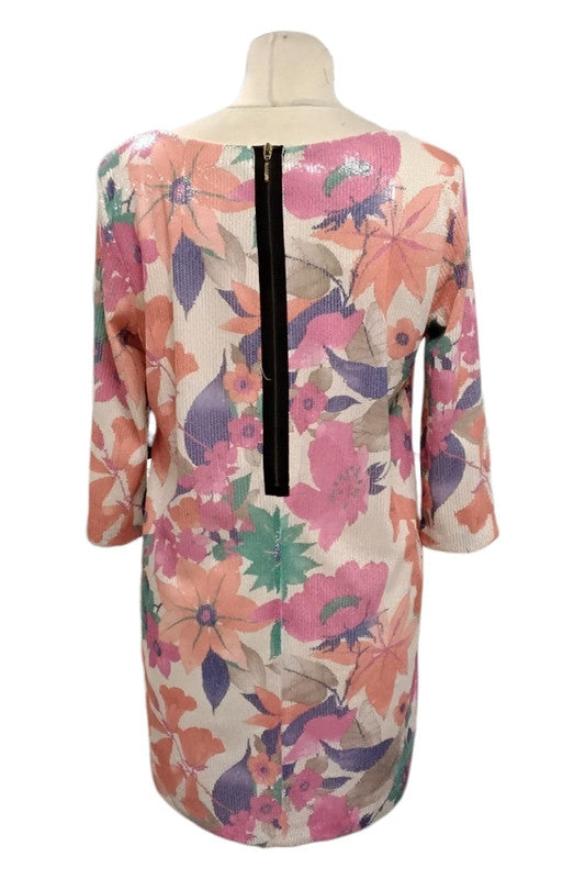 Zara dress floral sequin  multi size M 5253FMC