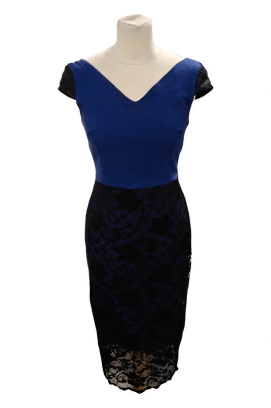 Vesper Dress Blue&Black Sz 10 5718EB