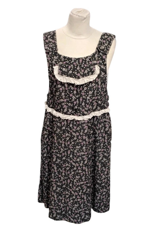 L'Orla Dress black floral size 10 5143JL