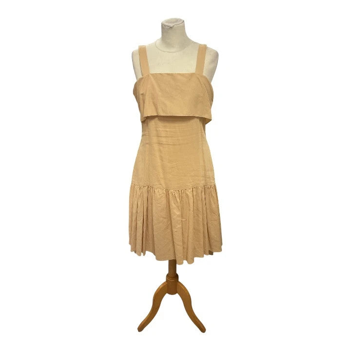 Silvian Heach beige dress, size 12, 5358LS.