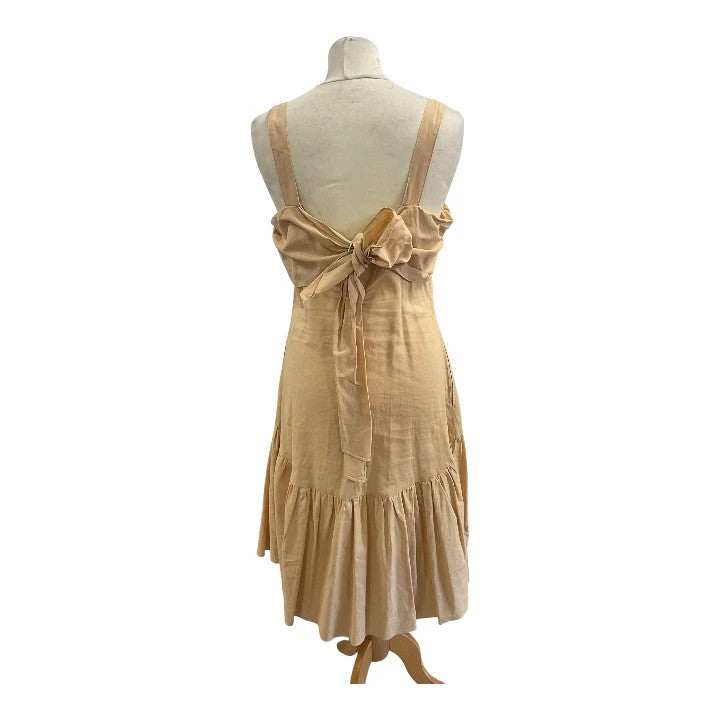 Silvian Heach beige dress, size 12, 5358LS.
