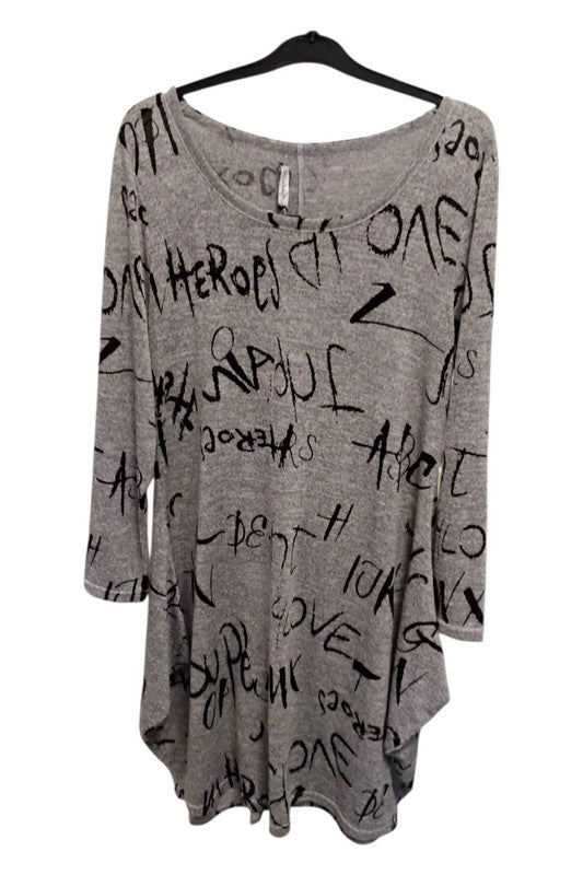 Jophie B top gray Size 16 6994RM