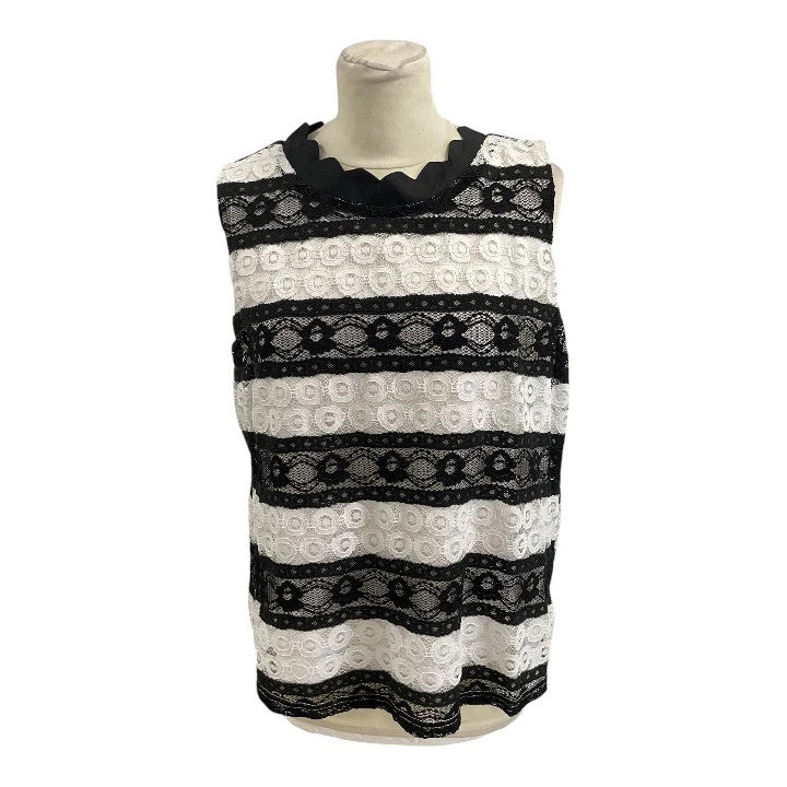 Mark Angelo top black & white, size 18, 9779RKE