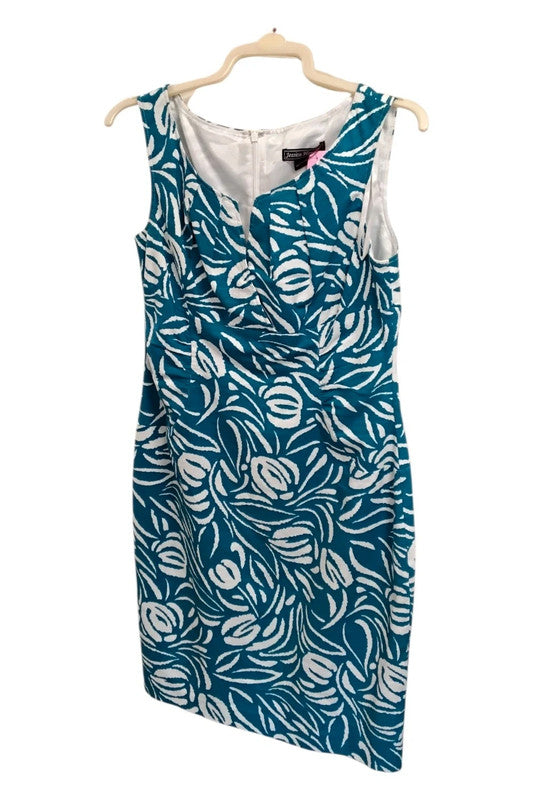 Jessica Howard dress green and white Size 16 5799ND