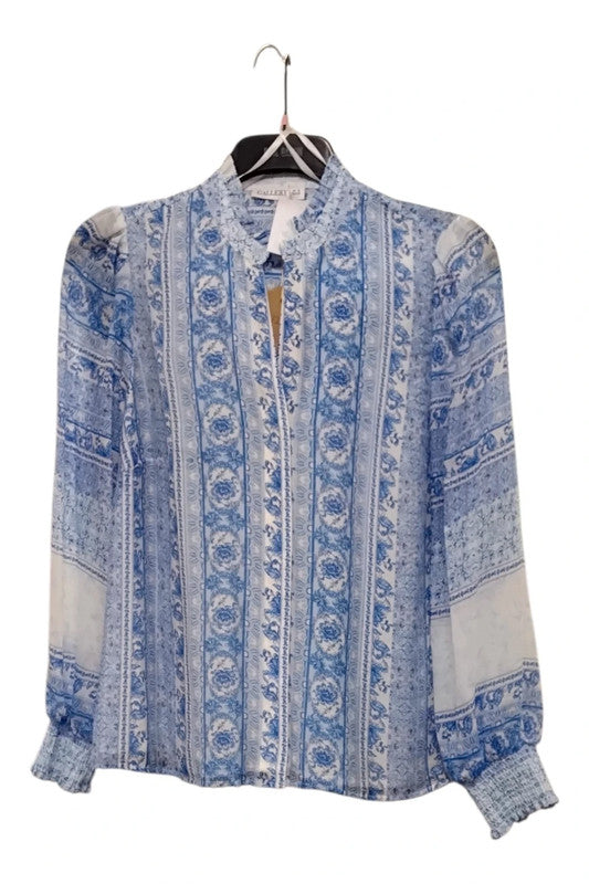 Gallery top blue and white Size 12 9782
