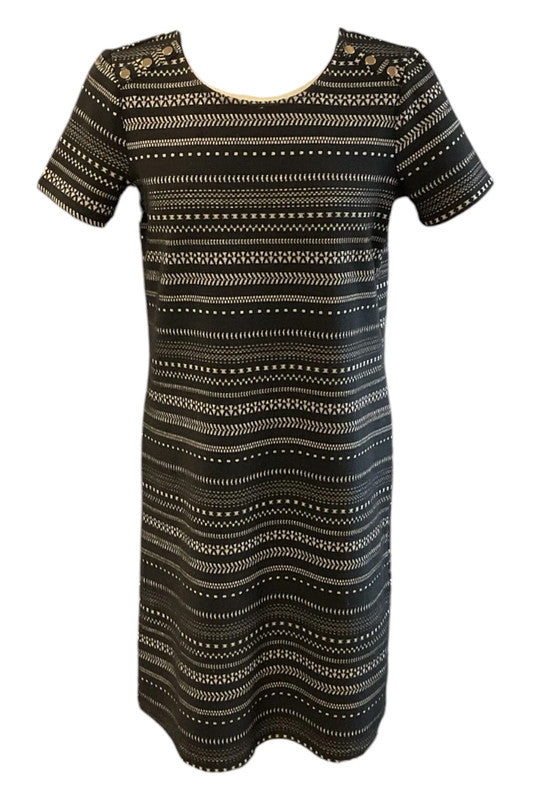 OVS Dress black with gold striped size M 9792CM