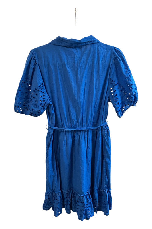 Lipsy Dress blue with shorts sleeves size 12 9789LF