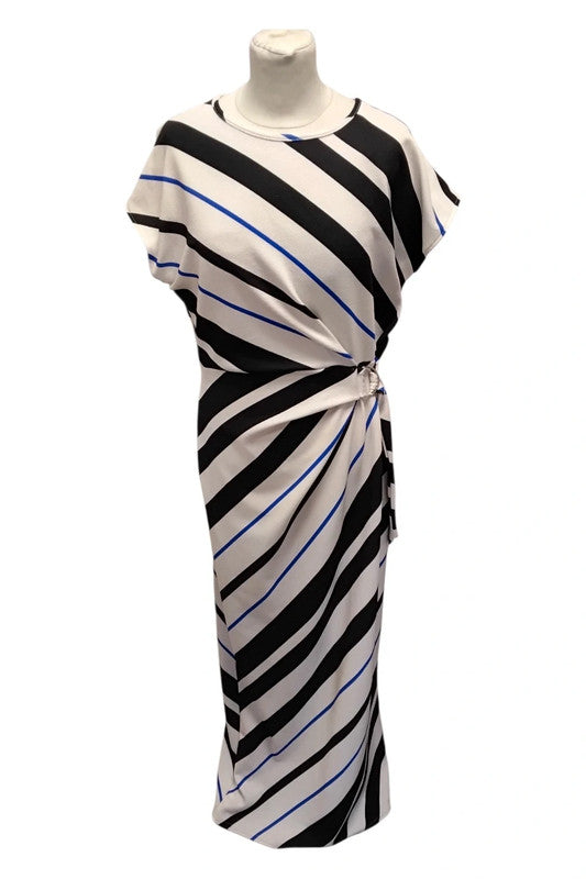 Quiz Dress Black&Cream Patterned Sz 14 9796LOT