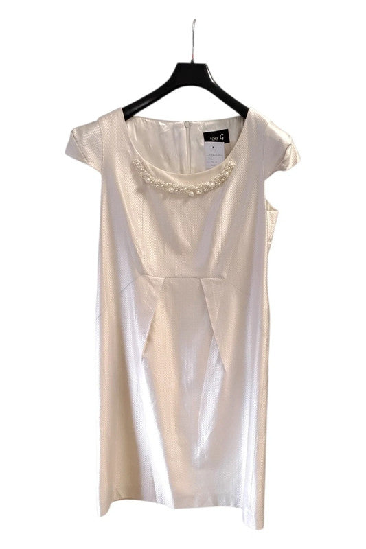 Fee G MOB dress  2 pieces beige  good condition size 16 9794LOT