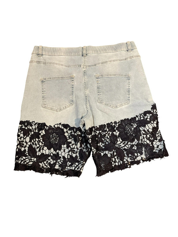 Simply Be Lace Denim-Short Size 18 9816CDC