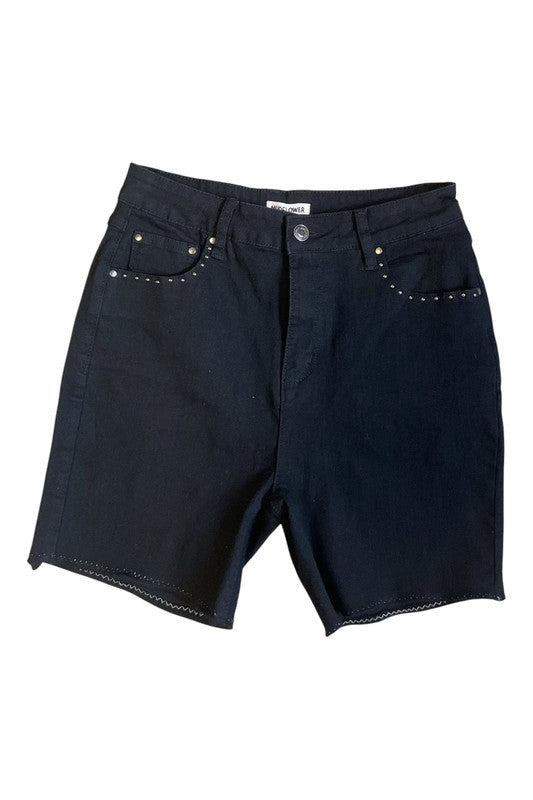 Mudflower shorts black jeans size 10 8625CDC