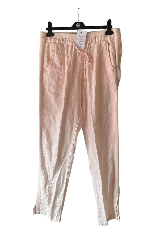 Sandwich Trousers  linen pink size 10 9828MOD