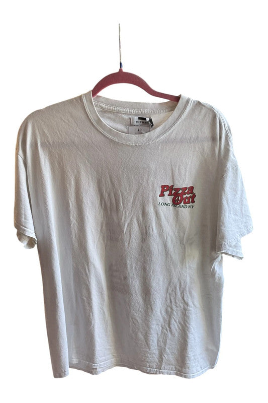Topman T-shirt white Size L 9818SOD