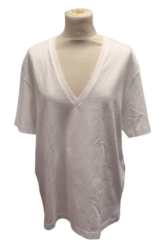 Zara T-shirt White Sz S 9839MVE