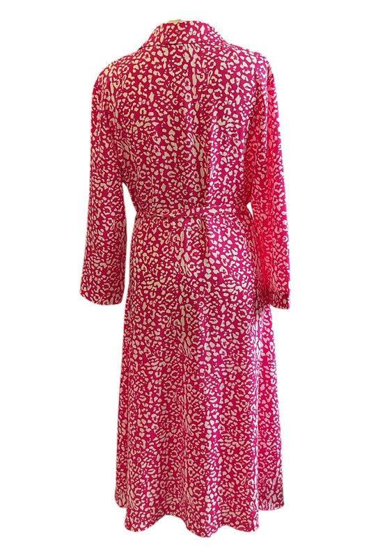 Emily &Me Dress pink print maxi size 12 9845DUF