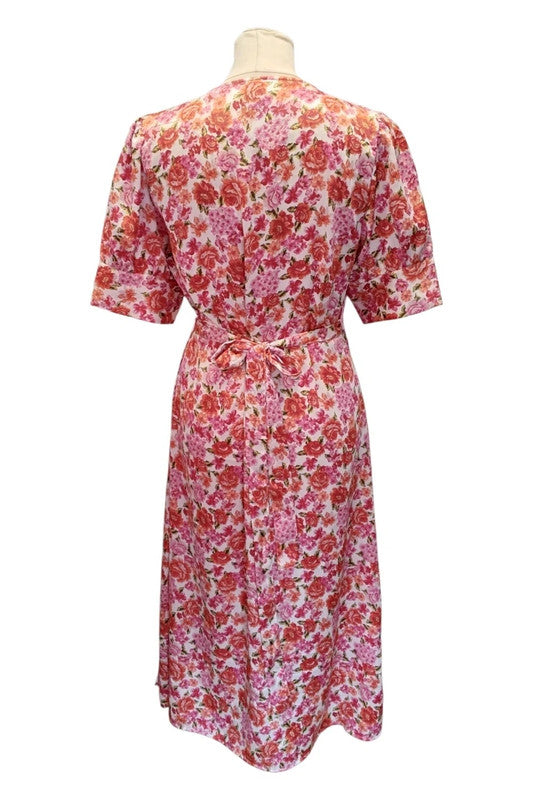 Vila Dress Pink Print Sz 38/10 9847DUF