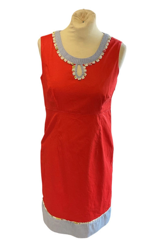 Alice Collins cotton dress red Size 10 9891TF