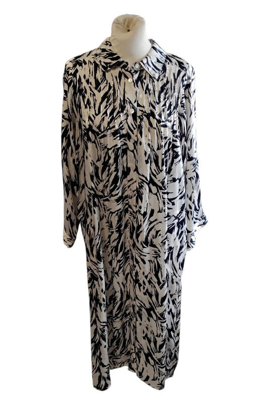 Part Two Dress Cream Print Sz 38/10 9863HGI