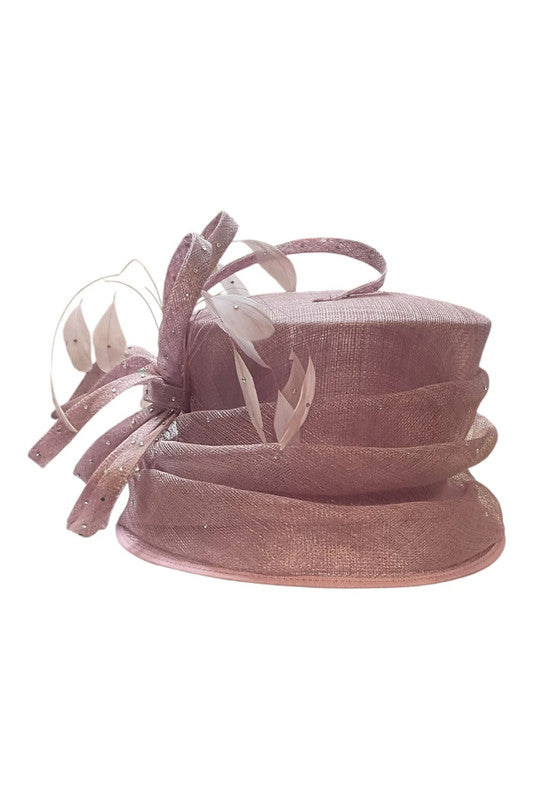 Emma B Fascinator hat mauve one size 9850BDO