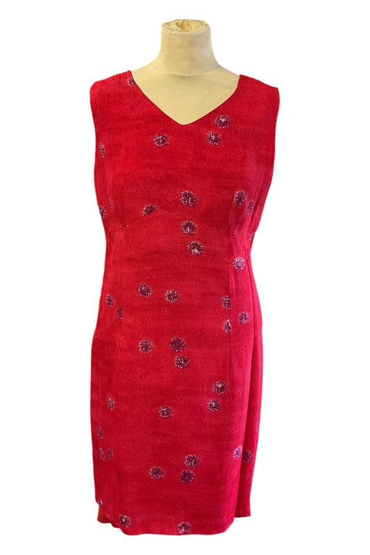 Jenny D Two pieces set red print size 10 9860PRP