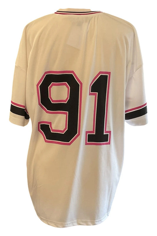 UsCo Top white and pink size S/M 9915MG