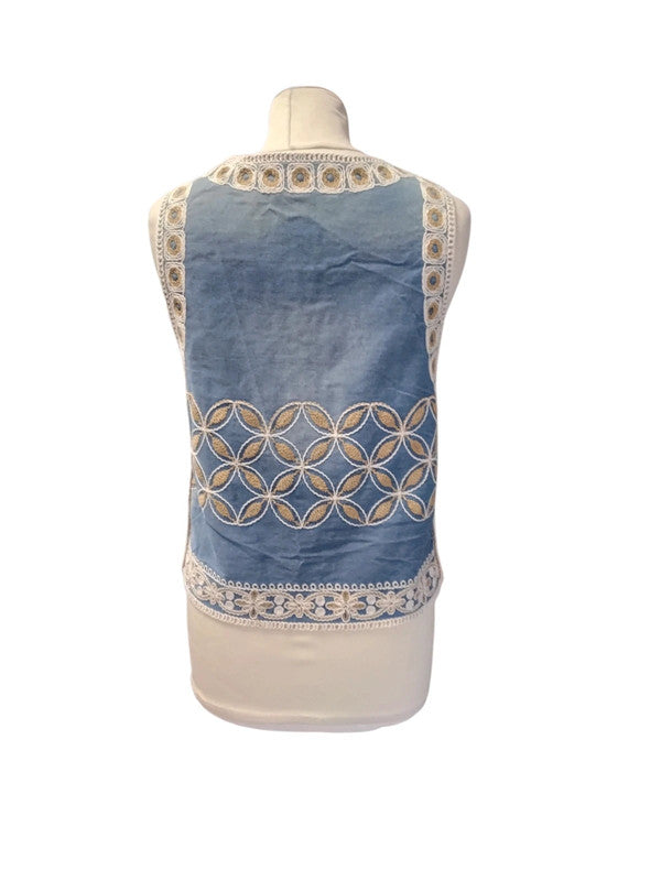 Noa jacket ( vest ) blue and white, size S, 9914MG