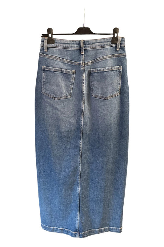 Skirt denim maxi blue size 8 9870MG