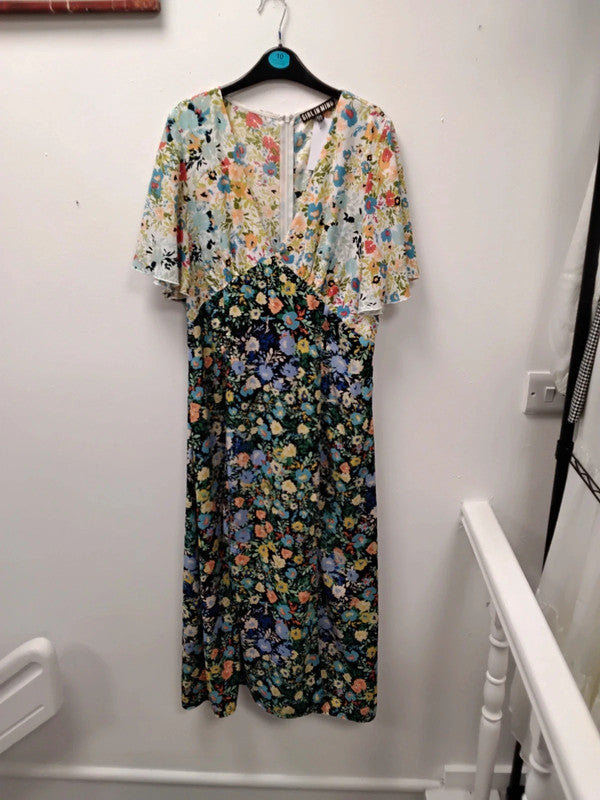 Girl in Mind Dress Multi Sz 14 9928AFO