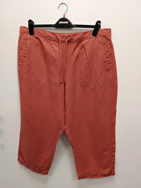 Dunnes Wide Leg Trousers Rust Sz 16 9937AMK